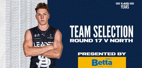 BETTA Teams Selection: Round 17 v North Adelaide